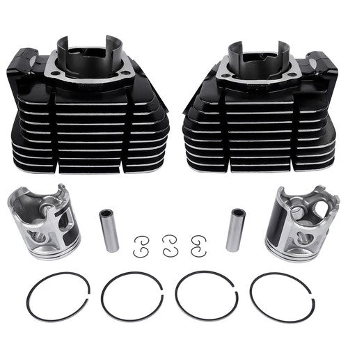 Cylinder Rebuild Kit + Piston Rings Pistons Wrist Pins Circlips for Yamaha RD350