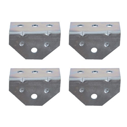 (4) 8" Galvanized Swivel Top Bunk Bracket Kit with Hardware for Boat Trailer 2��3