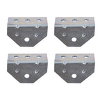 (4) 8" Galvanized Swivel Top Bunk Bracket Kit with Hardware for Boat Trailer 2��3