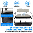 Rear Back Seat Kit Flip Folding for Yamaha G14 G16 G19 G22 Golf Cart Gray