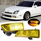 Yellow Lens Bumper Fog Lights Driving Lamps w/wiring for 1997-2001 Honda Prelude