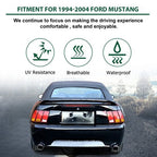 For Ford mustang Convertible 1994 1995 -2003 2004 Soft top W/window BlK Plastic