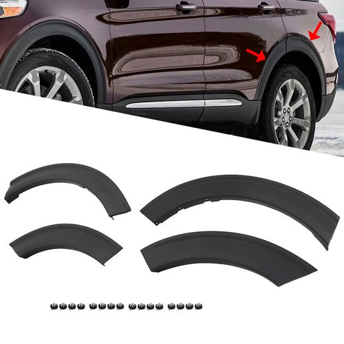 NEW 4Pcs Wheelhouse Molding Fender Flares Left For Ford Explorer 2020 2021 2022