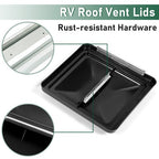 14x14 RV Replacement Roof Vent Cover for Camper Trailer Black