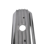 Finned Polished Aluminum Center Bolt Short Valve Covers For SBC 350 5.7 5.0 V8
