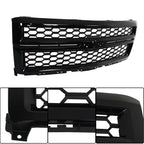 Front Grille Upper For Chevrolet Silverado1500 2014-2015 Plastic Gloss Black New