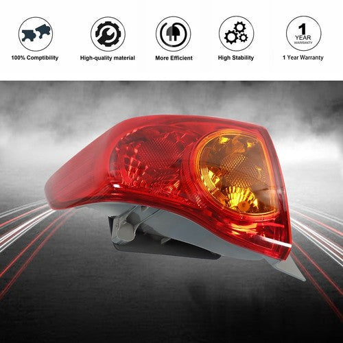 For Toyota Corolla 09-10 1.8L 2.4L Driver Left Side Outer Brake Lamp Tail Light