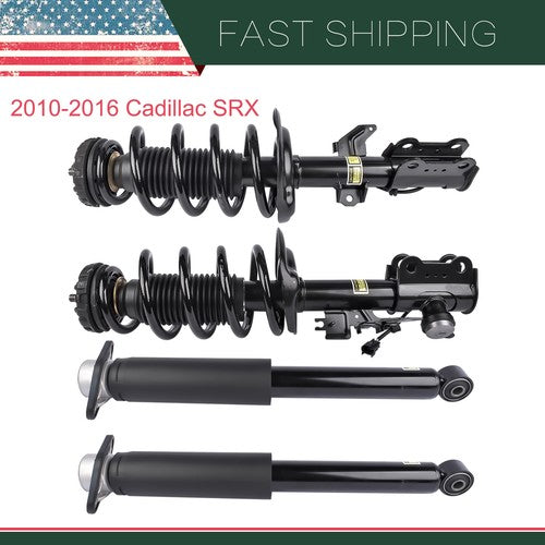 4Pcs Front Strut Assys + Rear Shock Absorber For Cadillac SRX 10-16 w/ Electric