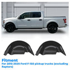 Fit for 2015 2020 Ford F150 Rear Wheel Well Inner Mud Flap Splash Guards Liners
