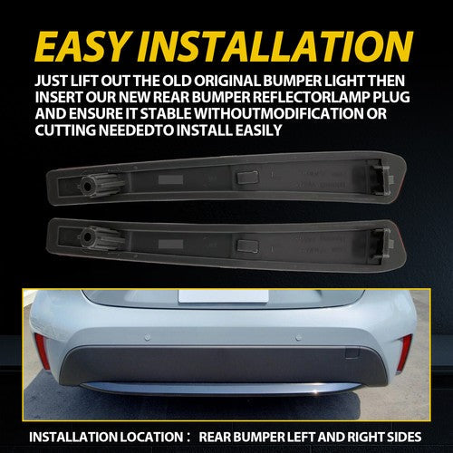 2pcs Rear Bumper Reflector Reflex Red for 2020 2021 2022 for Toyota Corolla