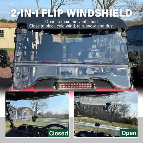 UTV Front Flip Windshield For Honda Pioneer 700 / 700-4 2014-2026 2021 2020 2019