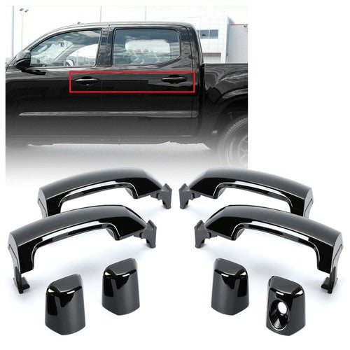 Glossy Black Painted Door Handle Kit 4 Pcs for Toyota Tundra Sequoia 2011-2019
