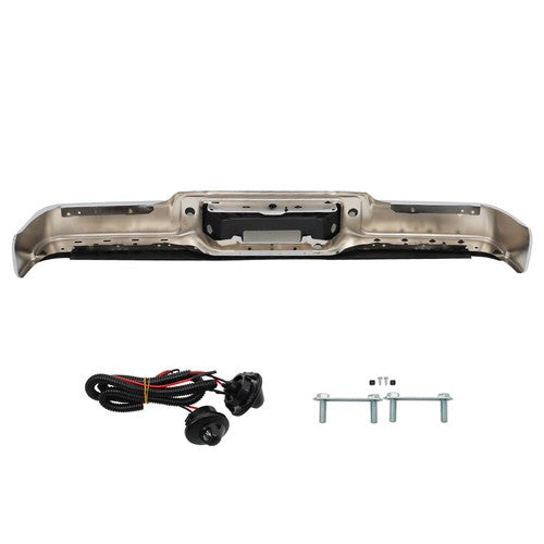Rear Bumper Chrome With Object Sensor Holes New For 2006-2008 Ford F150