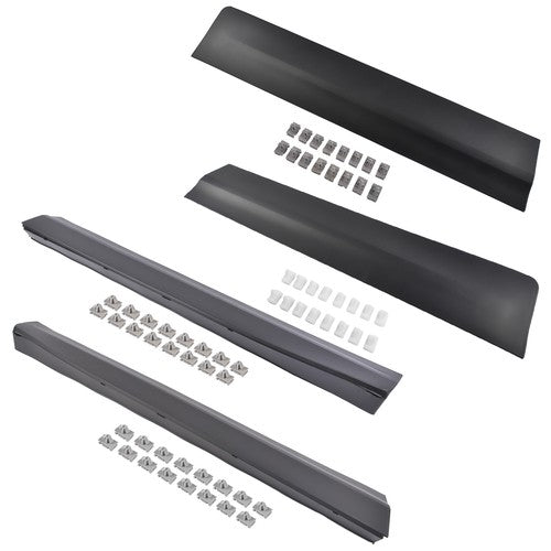 4Pcs Front Rear Lower LH & RH Door Trim Molding Black for Cadillac XT5 2017-2025