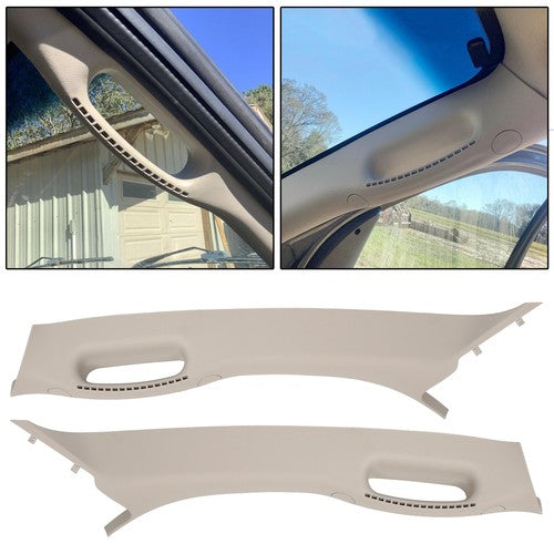 Pair Pull Grab Handle A Pillar Windshield Post Trim for 2002 2010 Dodge Ram