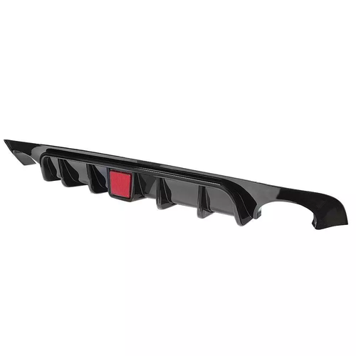 Rear Bumper Diffuser Lip W/ Brake LED Glossy Black for Infiniti Q50 2018-2023