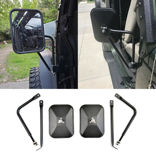 Door Off Quick Release Side Hinge View Mirrors for Jeep Wrangler JK CJ YJ TJ JL