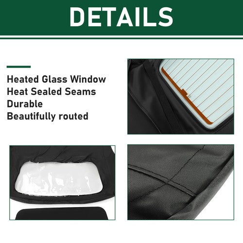 For Ford Mustang 1994-2004 Convertible Soft Top w/ Heated Glass Window Sailcloth