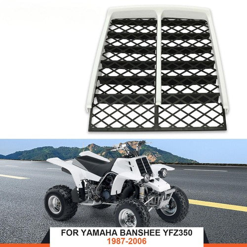 White Radiator Cover Plus Grill for 1987-2006 Yamaha Banshee 350 YFZ350 Front Panel