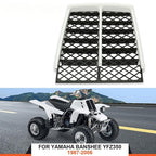 White Radiator Cover Plus Grill for 1987-2006 Yamaha Banshee 350 YFZ350 Front Panel