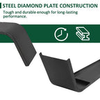 13"-15" Tires Steel Diamond Tread Plate Tandem Axle Trailer Fenders 10"x72"x13"