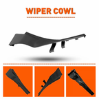 For 2015-2024 2017 Nissan Murano Windshield Wiper Cowl Extension Trim Pair Black