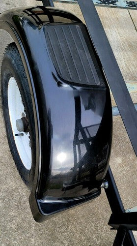 Single Axle Trailer Fenders Top Step for 13in Wheels Tires Skirt Boat Set Of 2