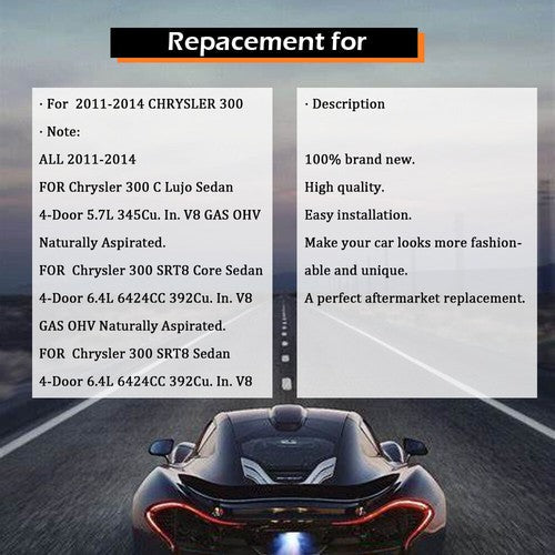 For Chrysler 300 2011-2014 Front Bumper Molding Chrome Trim 2pc Set LH & RH New