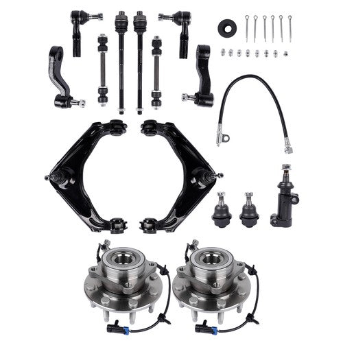 Front Wheel Hub Bearing Control Arm Suspension Kit for GMC Sierra 1500 2500 HD