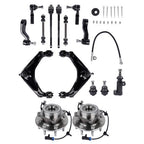 Front Wheel Hub Bearing Control Arm Suspension Kit for GMC Sierra 1500 2500 HD