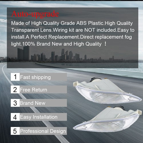 For Toyota Corolla 2005-2008 Camry 02-04 Front Bumper Fog Light Lamp Clear Lens