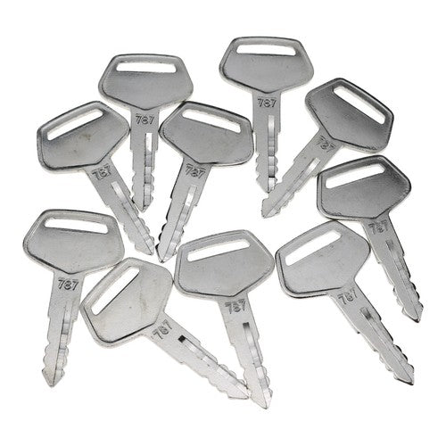 10X Keys Heavy Equipment Key 787 for Komatsu Equipment
