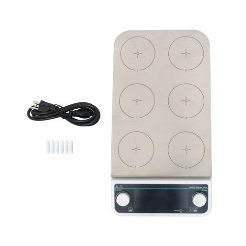 Multi-Position Magnetic 6 Position Magnetic Stirrer 50-1200RPM 6x500ml