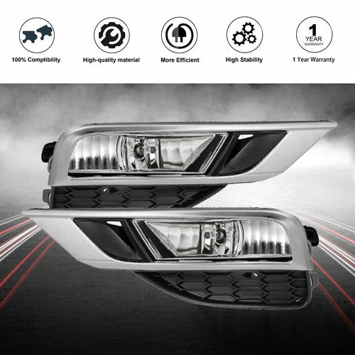 Front Bumper Left+Right Side Fog Light Assembly w/Switch For Honda CRV 2015-2016