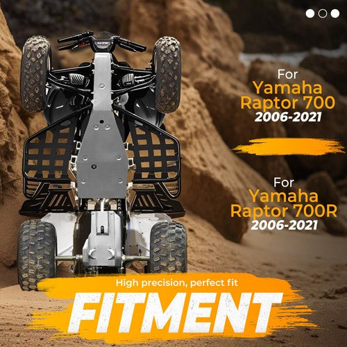 Swing Arm Skid Plate Guard Full Chassis Glide For Yamaha Raptor 700 700R 2006-25