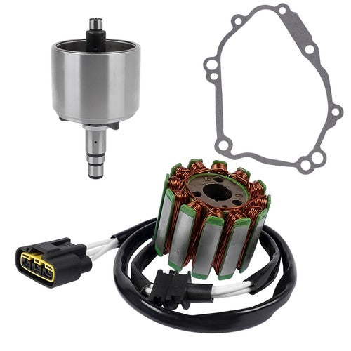 Engine Stator Coil Magneto Rotor Assy w/ Flywheel Gasket for Yamaha YZF R1 04-08