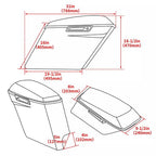 5" Stretched Hard Saddlebags For Harley Electra Road Street Glide Dyna 1993-2013