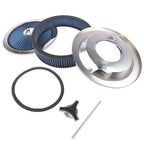 14" x 3" Air Cleaner Set Super Flow Washable Blue for Carburetor w/ 5 1/8" Neck