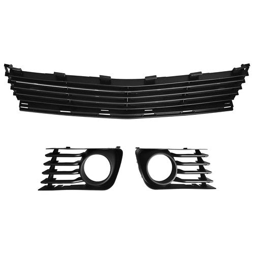 Front Lower Grille Pair Fog Light Covers with Hole for Toyota Prius 2004-2009