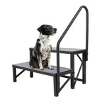 2 Step Ladder RV Step 660 Lbs with Handrail for Trailer Travel Camper Home Stairs