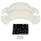 2 Single Axle Trailer Fenders w/ Top Step For 13" Wheels Tires Skirt Boat White