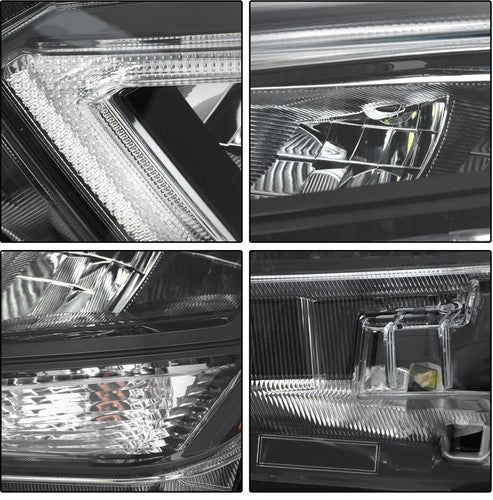 Chrome For Nissan Versa 2020-2021 Left Side Headlight Replacement Clear Lens LED