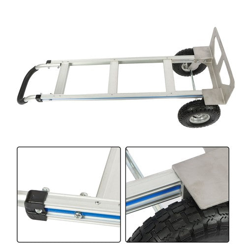 Aluminum 500Lbs Hand Truck  Trolley Dolly 14"×7-1/2" Diecast Nose Plate