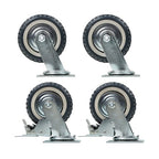 Four 6 Grey PU Inclined Wheel Polyurethane Universal Wheels