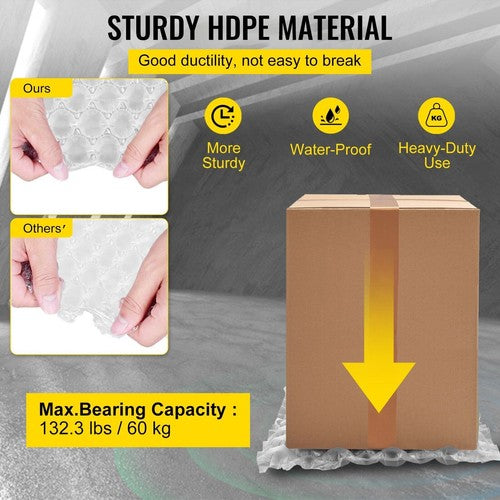Air Cushion Machine Film 984ft x 16in Bubble Pillow Packaging Padding 4 Rolls