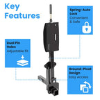 Spare Tire Carrier With 2 Inch Receiver For 16 To 24.5 Inch Wheels