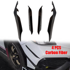 4PCS Carbon Fiber Front Bumper Side Blade Canard Fin for Subaru WRX VB S4