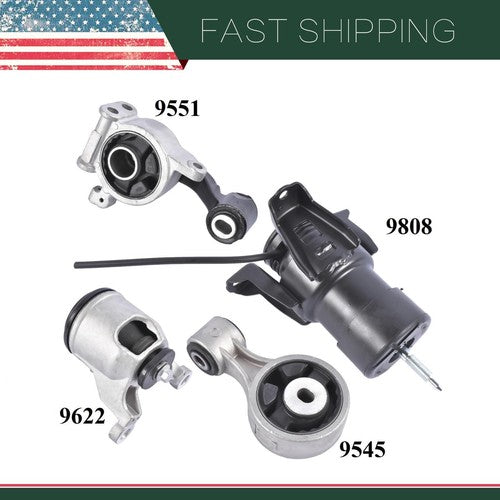 4PCS Motor Mount for Nissan Altima 3.5L 2007-2012 Nissan Maxima 3.5L 2009-2014