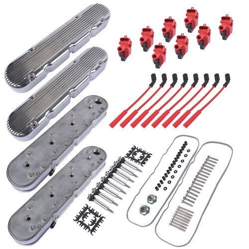 Polished Valve Covers For Chevy GM LS Engines LS1 LS2 LS3 LS6 LS7 5.3 6.0 6.2L