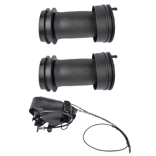 3PCS Rear Air Suspension Air Springs Compressor For 13-19 Cadillac XTS 3.6L V6